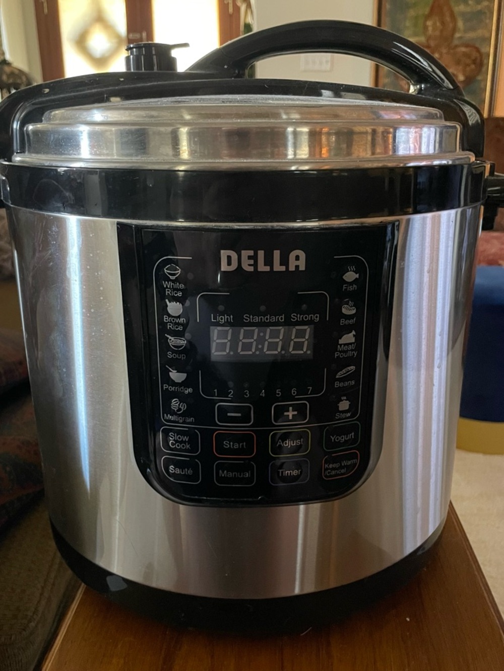 Della Stainless Steel Multi-Function Electric Pressure Cooker - Black/Silver